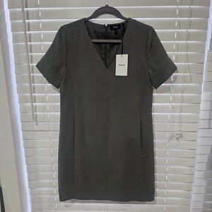 Theory V Neck Banded Shift Dress